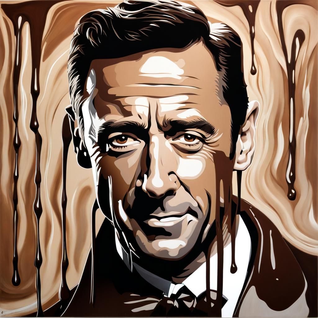 Chocolate Milkshake Painting of a Man's Face