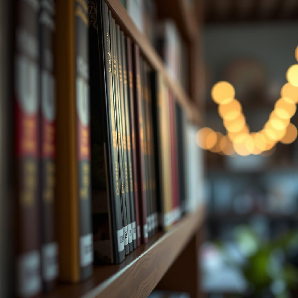 Bookshelf in Natural Lighting: Professional Photography