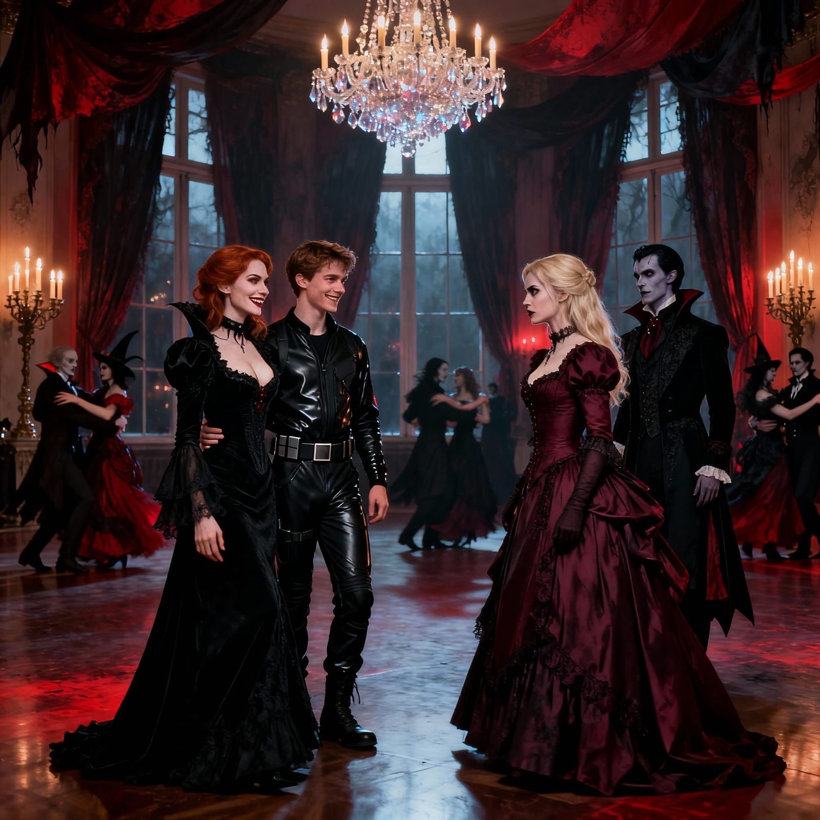 Gothic Vampire Ball with Sorcerers and Witches