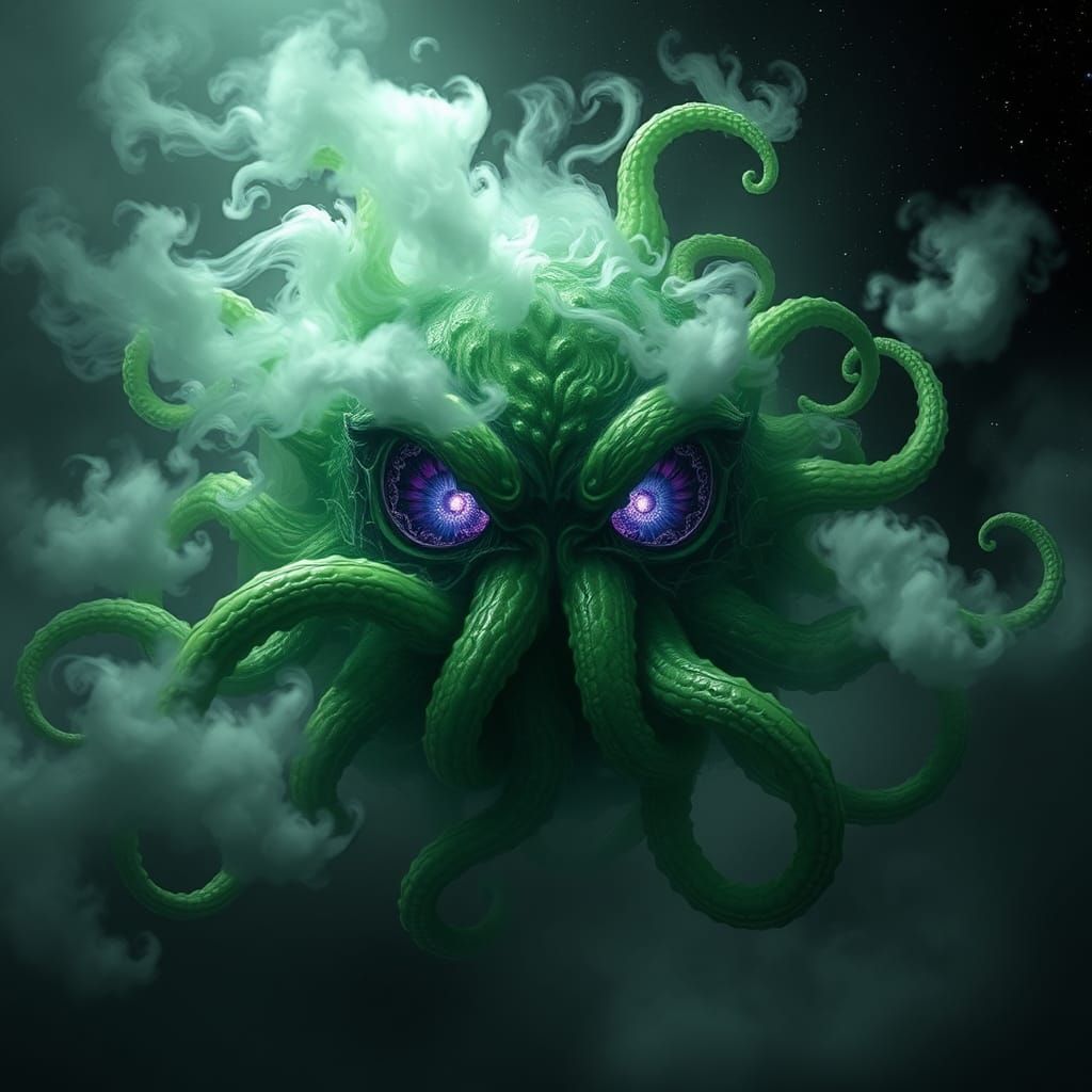 Ethereal Tentacle Mass in Dreamy Gothic Style