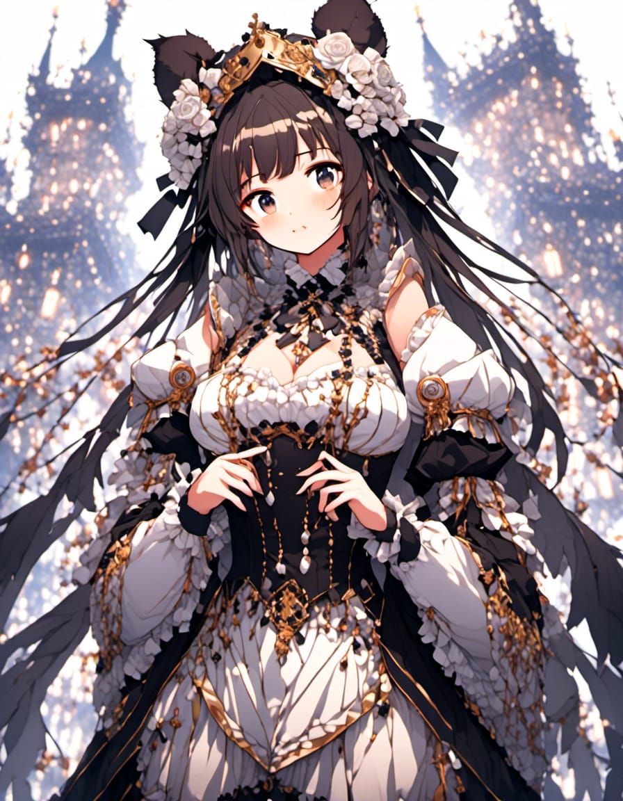 Grizzly Bear in Robes: Hyperrealistic Photography