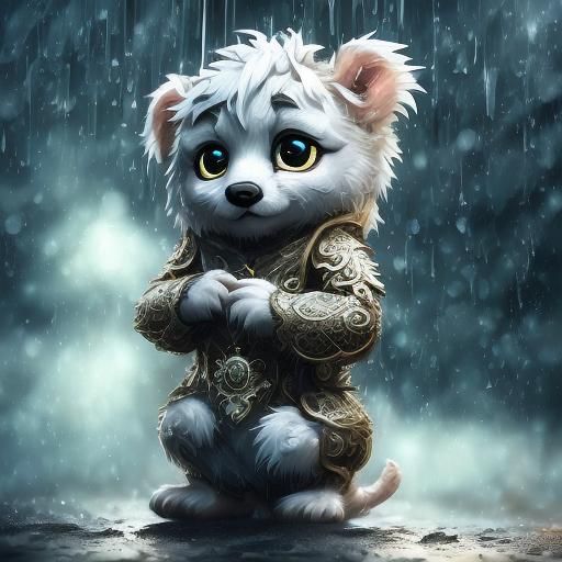 Chibi Couture: Hyperrealistic Fashion Portrait