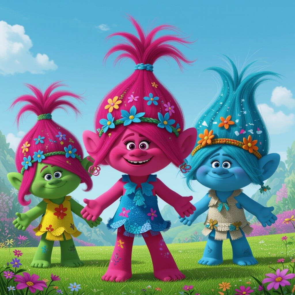 Colorful Cartoon Trolls