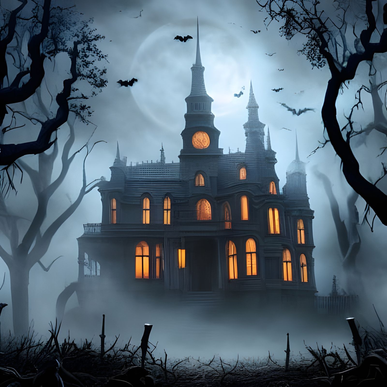 Spooky Halloween Scene: Digital Matte Painting