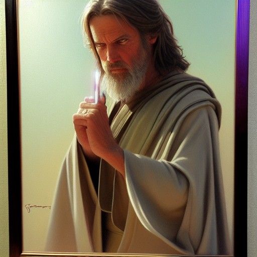 Jedi in Oil Painting Style
