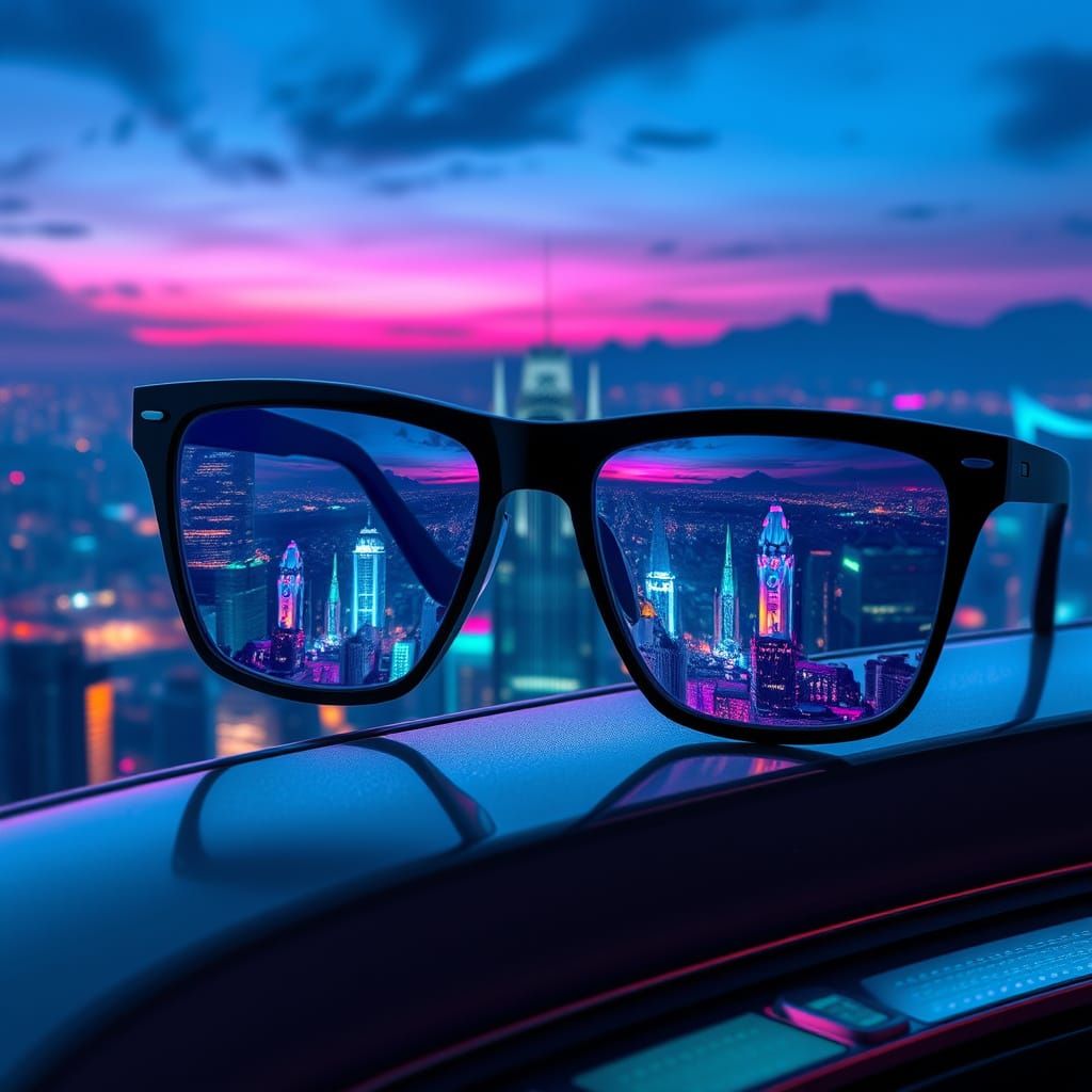 Futuristic Glasses Reveal Dreamlike Cityscape