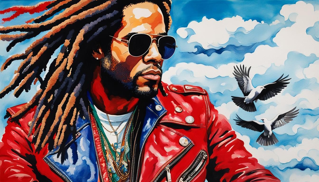 Pop Art Portrait: Man with Dreadlocks and Sunglasses