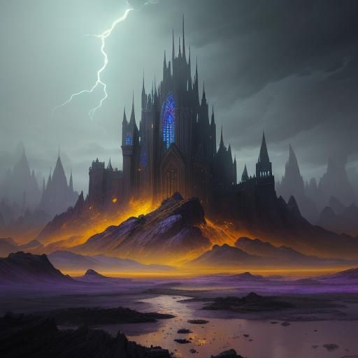 Grim Reaper in Mystical Landscape: Dark Fantasy Art