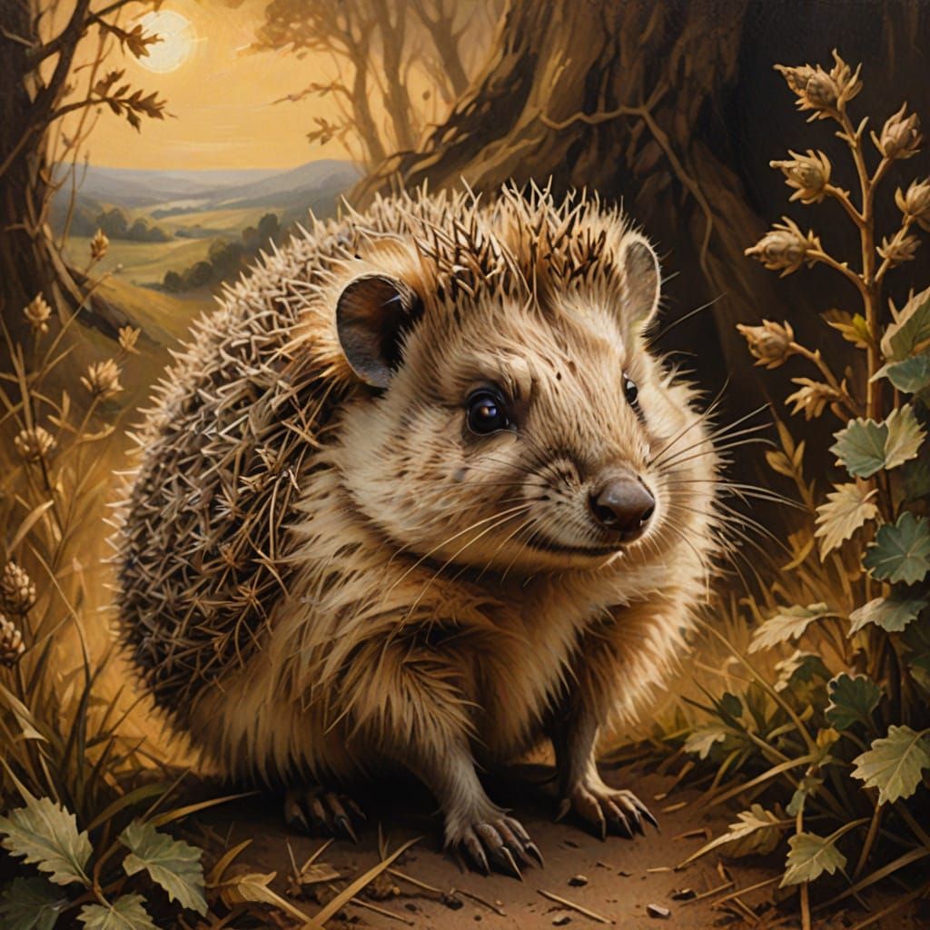 Renaissance Portrait of an Extinct Hedgerabbihog