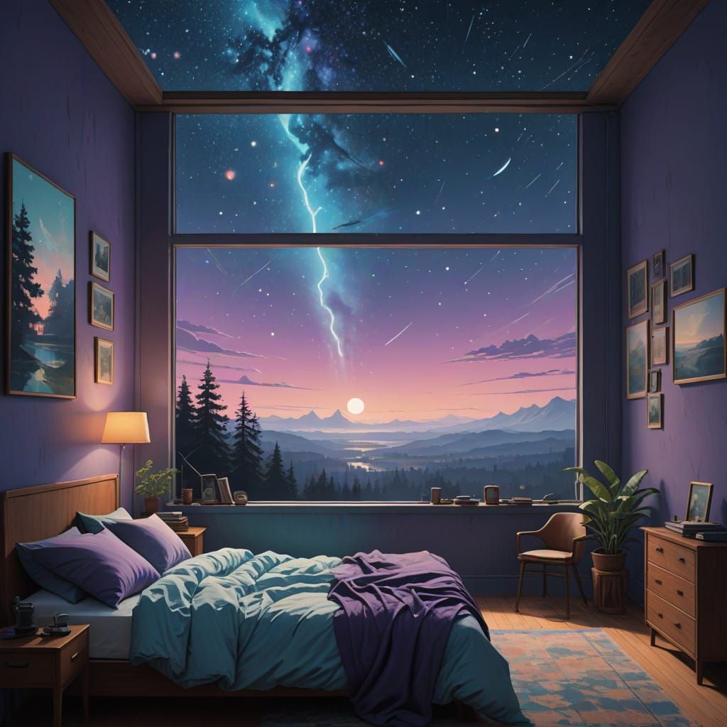 Tranquil Slumber Under Starry Skies