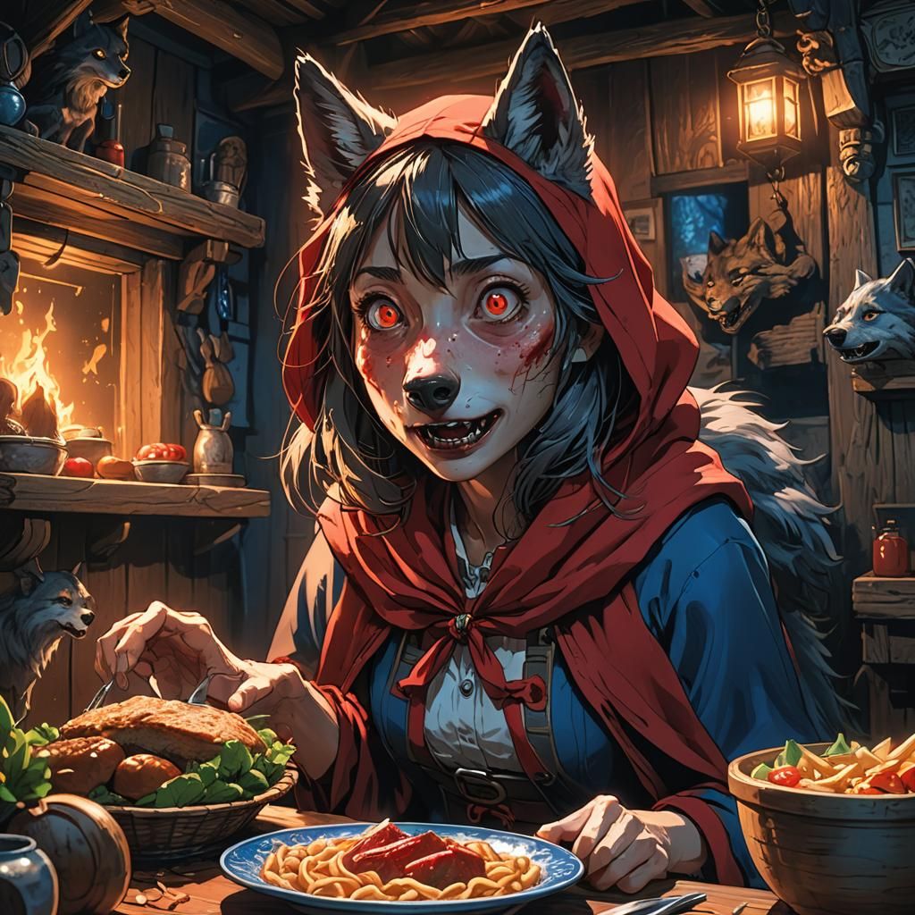 Little Red Riding Hood and the Wolf: Anime Style