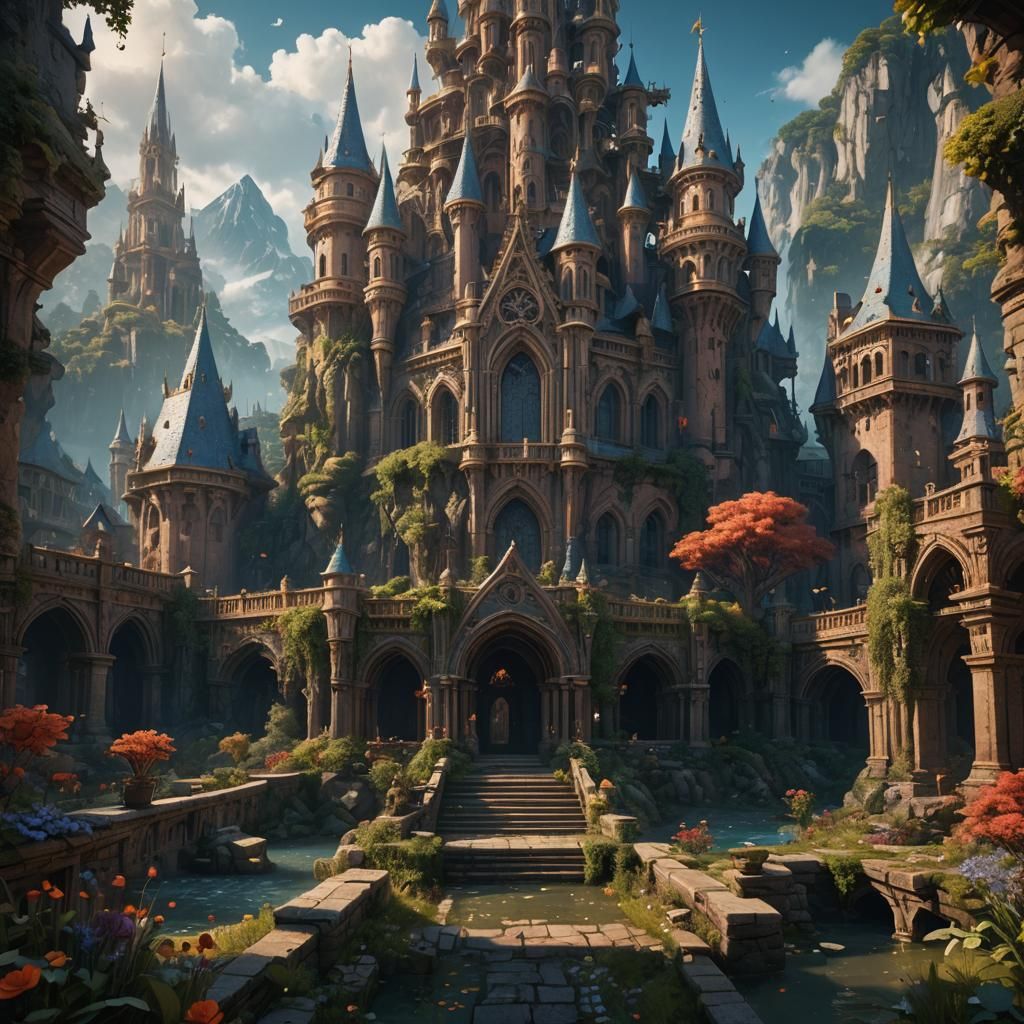 Fantastical Matte Painting Expressing Gratitude and Love