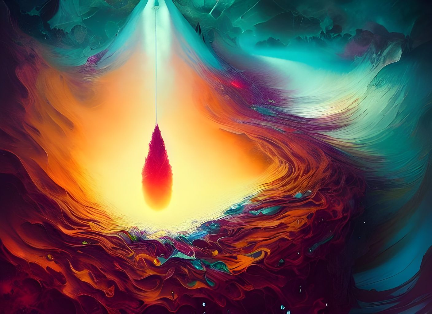 Abstract Oblivion Dream in Digital Illustration