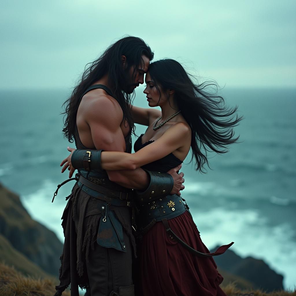 Conan and Belit: Epic Cinematic Embrace