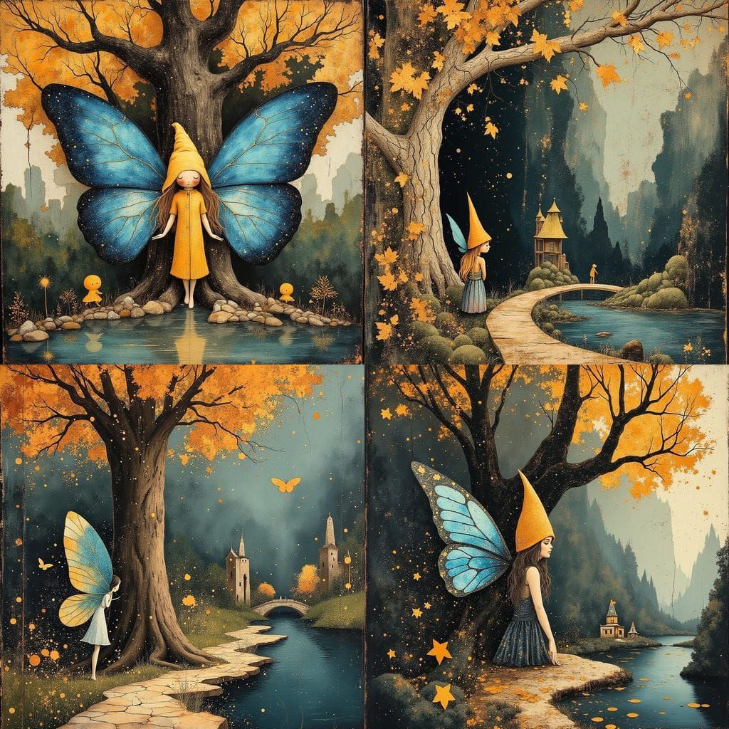 Gnome Fairy in Whimsical Kingdom, Fantasy Art