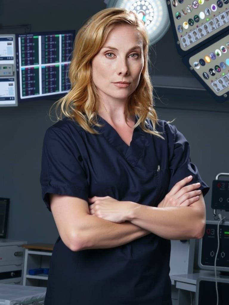 Hospital Scene with Dramatic Lighting