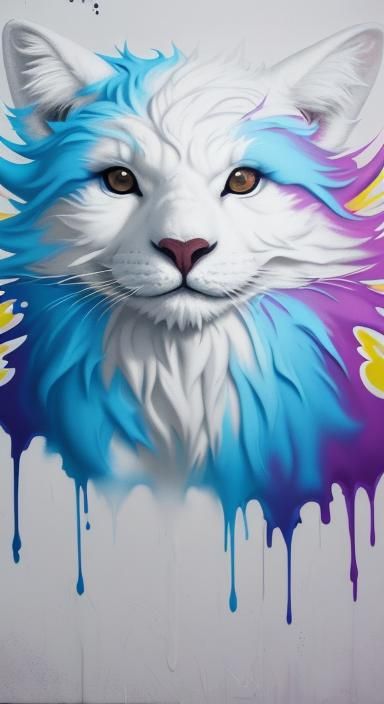 Animal Transforms into Cloud in Graffiti Art