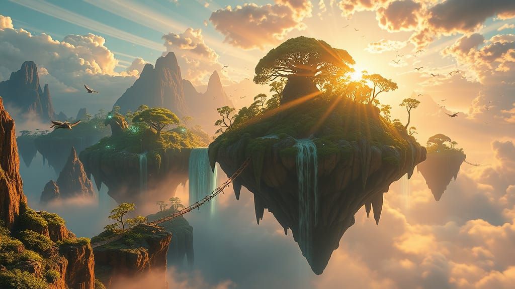 Floating Islands in Sky: Avatar Hallelujah Mountains
