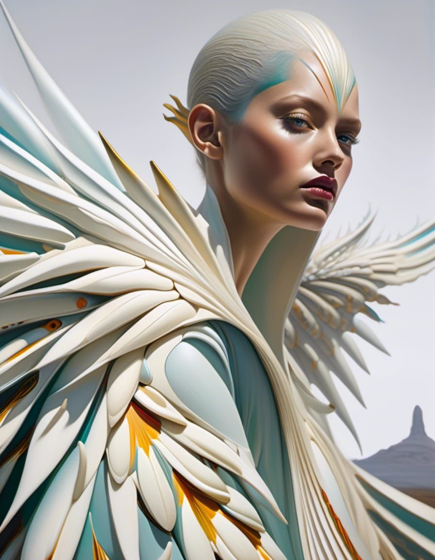 Detailed Abstract Portraits of Beautiful Aliens