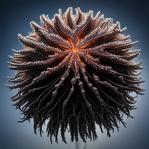 Hyperrealistic Alien Jellyfish in Ferrofluid