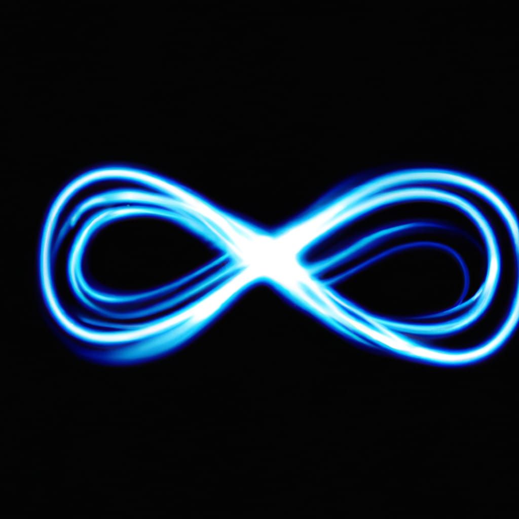 Ethereal Infinity Form Radiates Blue Energy