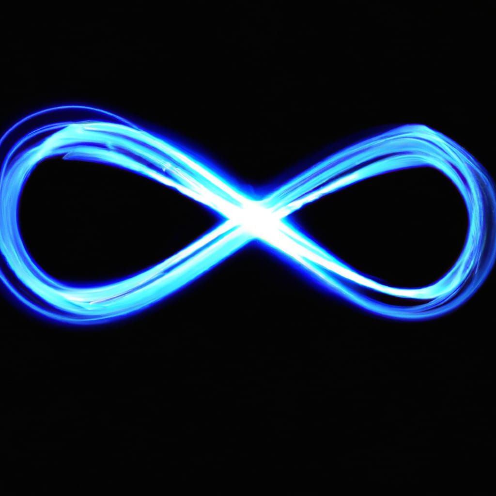 Ethereal Infinity Form in Vibrant Blue Energy