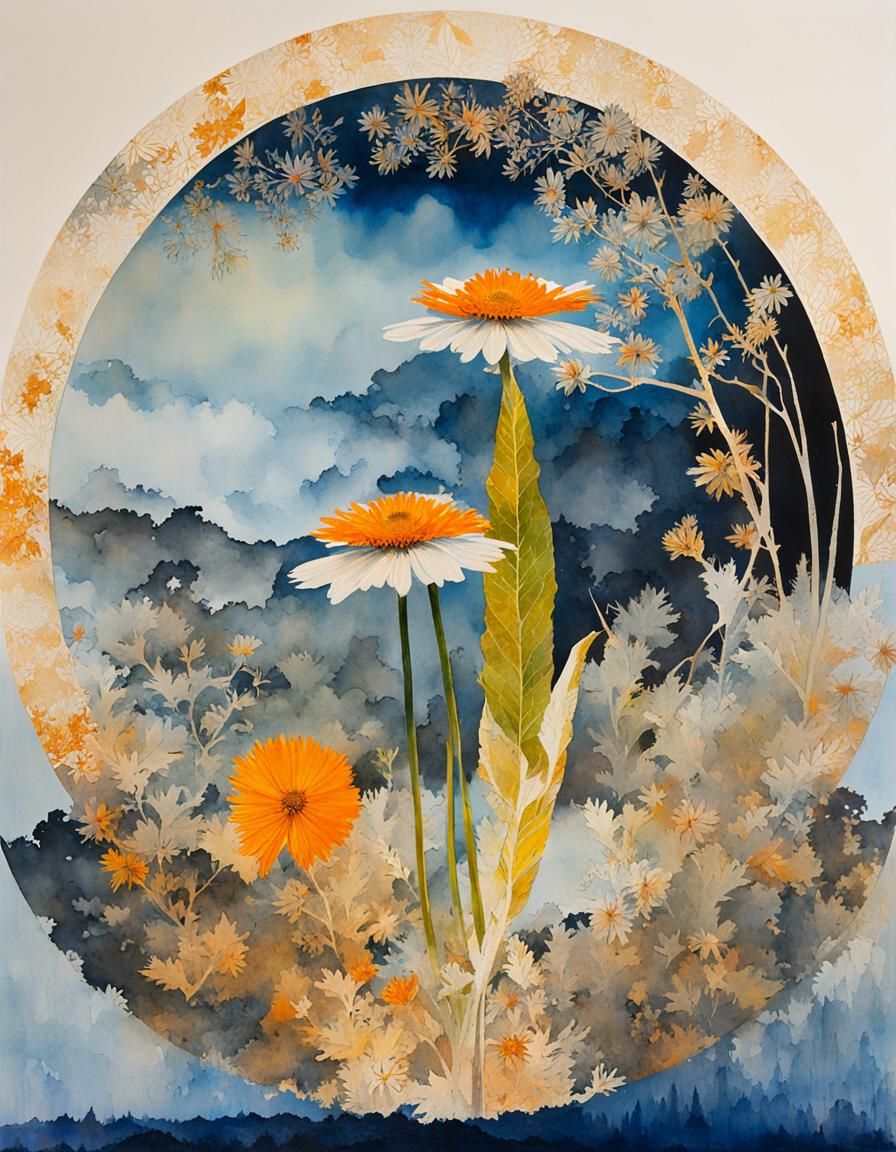 Dreamy Zakynthos Watercolour Scene in Ukiyo-e Style