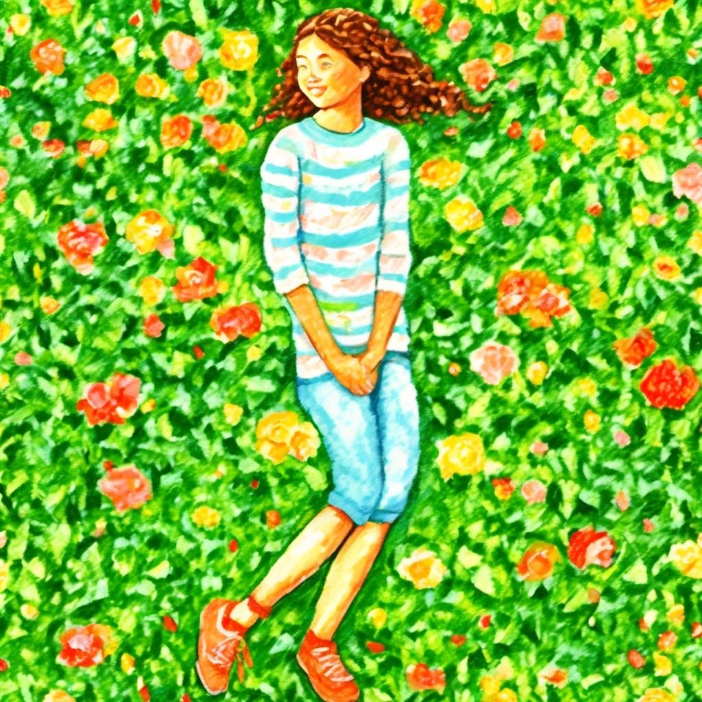 Gentle Garden Beauty in Impressionist Style