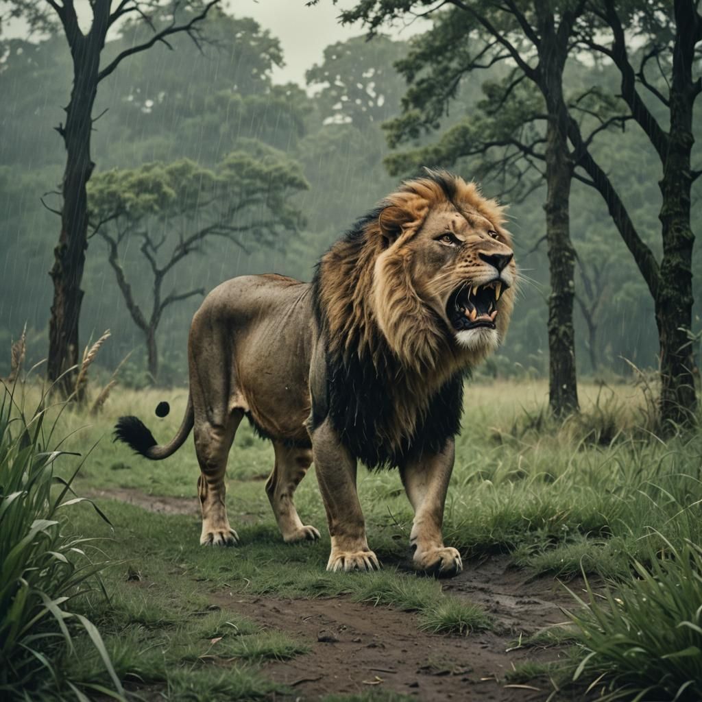 1950s Roaring Lion Cinematic Film Still