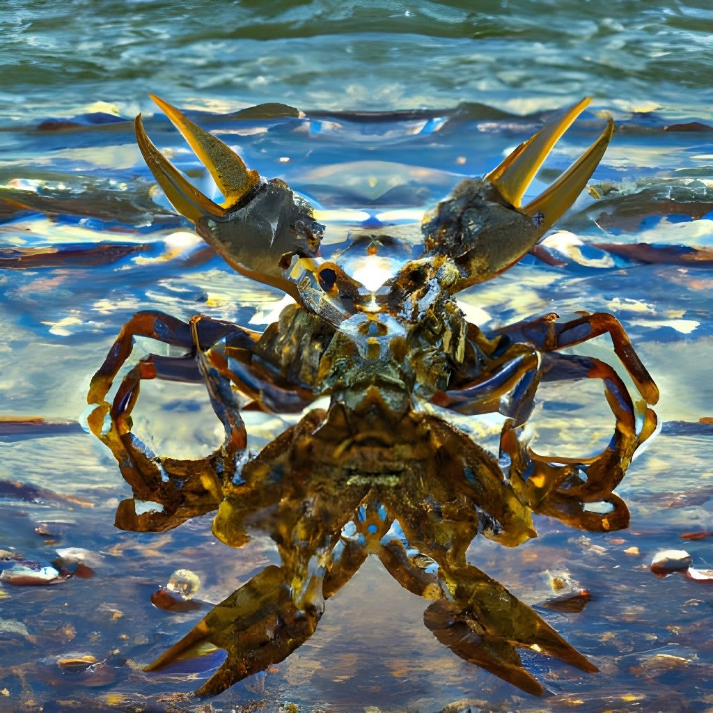 Diamond Crab in the Sea: HDR Art of Illusion