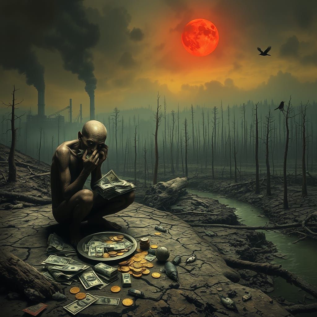 Ecological Desolation in a World Consumed by Greed
