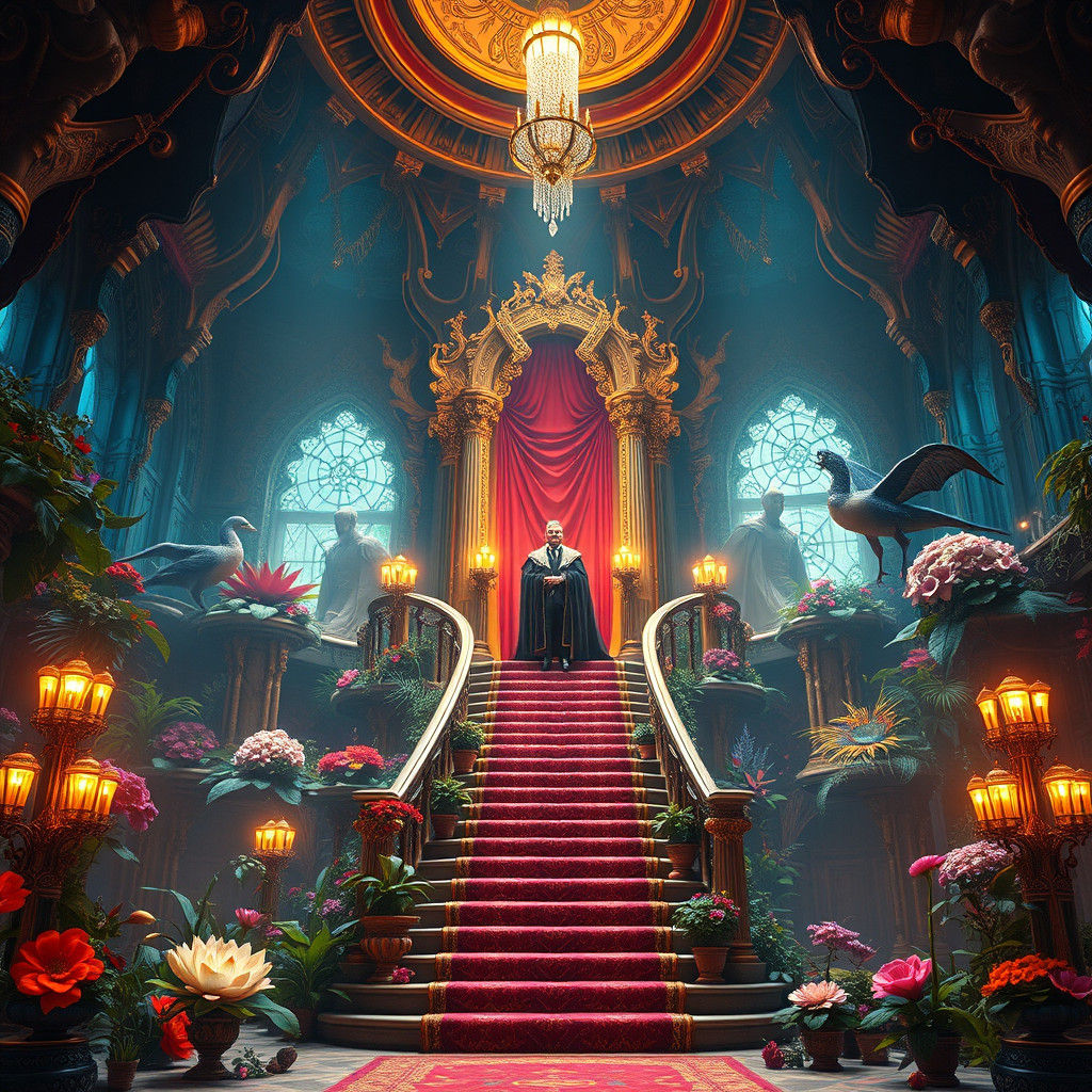 Regal CEO in Mystical Realm Concept Art
