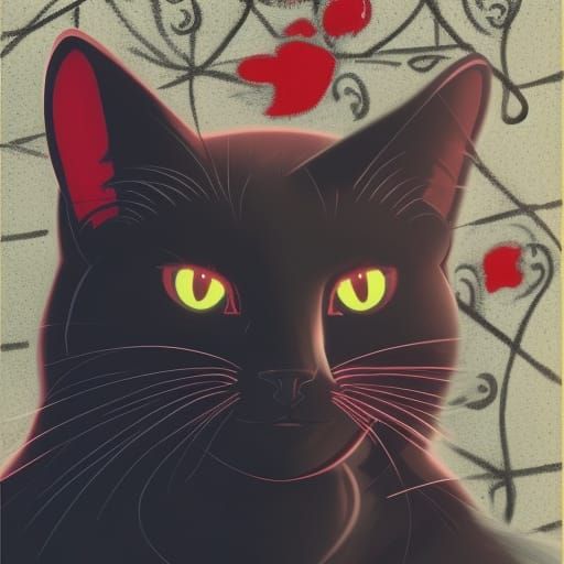 Crimson Cat: A Comic Book Art Image