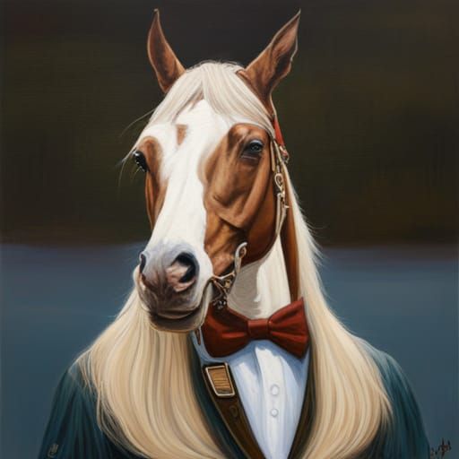 Golden Bit in Oil Painting Style