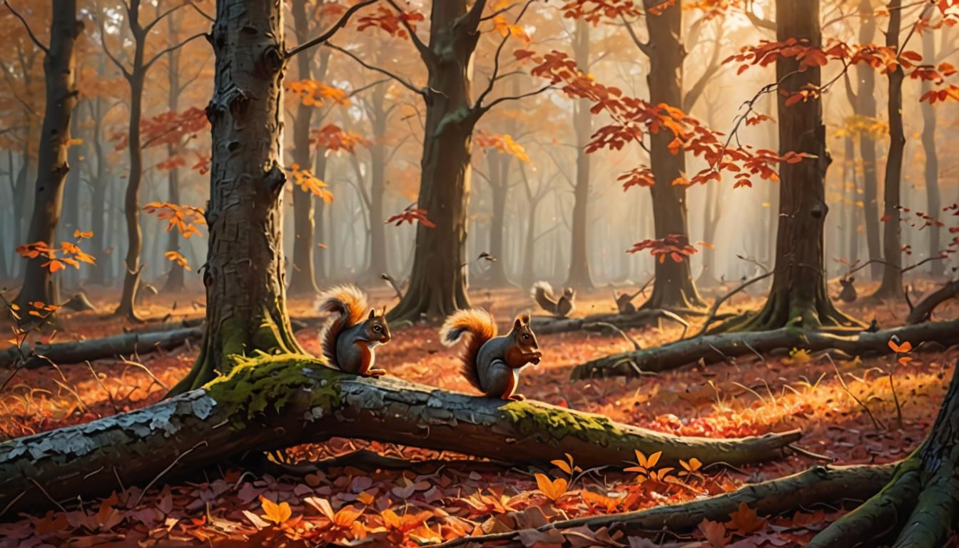 Autumn Forest Landscape Photography in Digital Realism