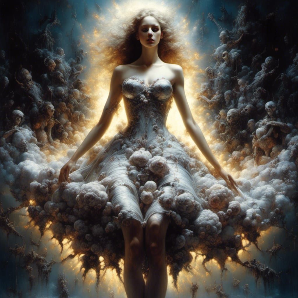 Westie in Holographic Cityscape: Fantasy Watercolor Art