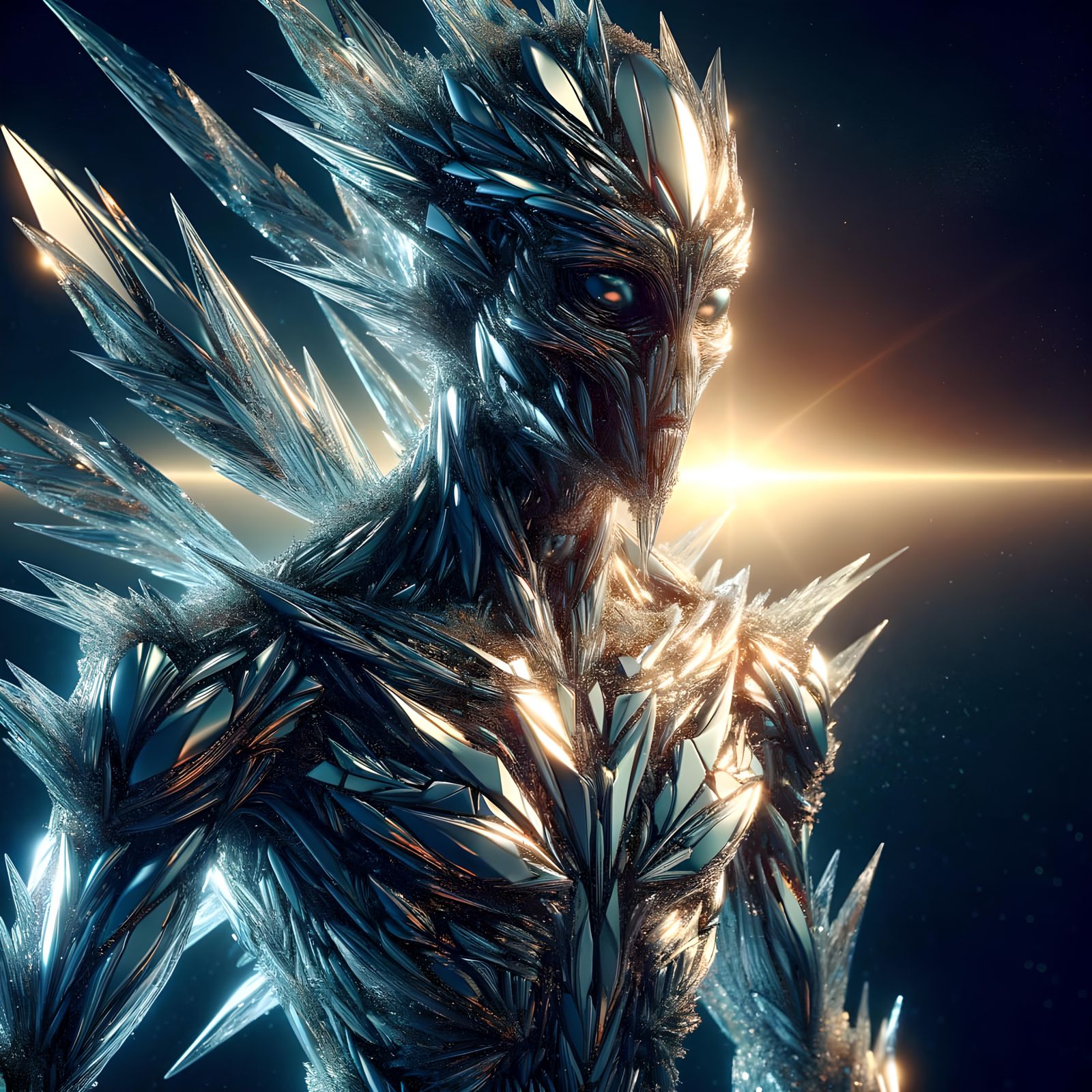 Glass Alien: Heroic Art Nouveau Figure