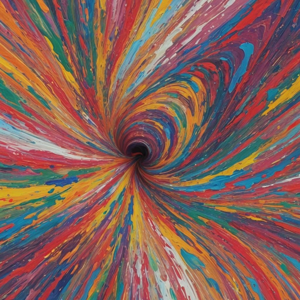 Vibrant Abstract Expressionism Vortex in Digital Art