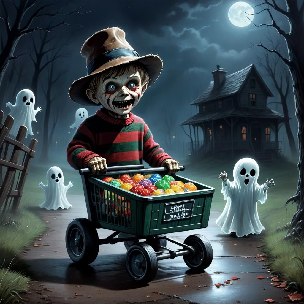 Freddy Krueger's Ghostly Card Game: Scary and Cute