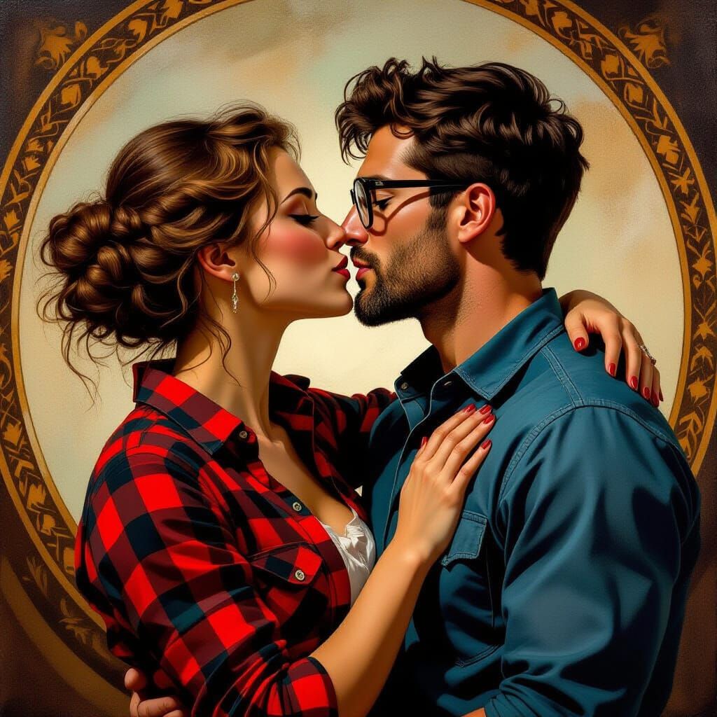 Renaissance Kiss in Michelangelo Style