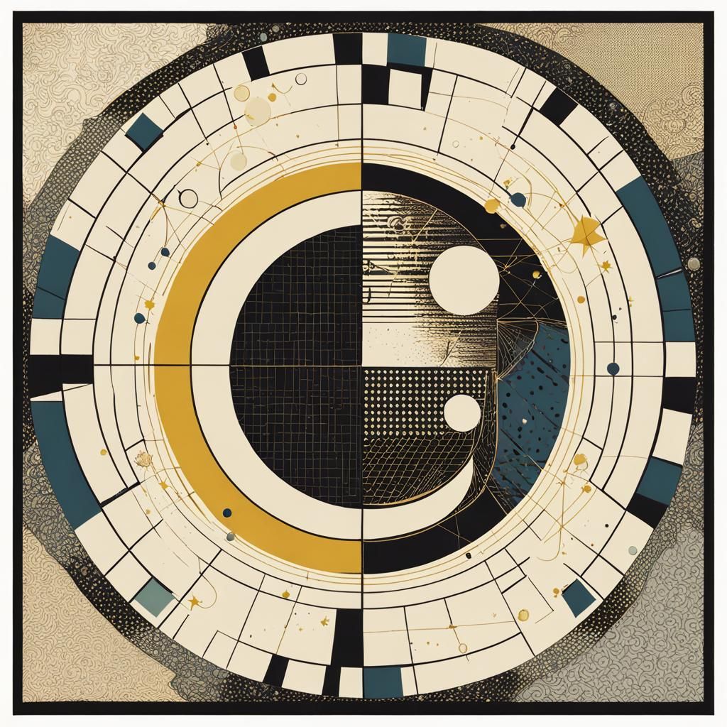 Geometric Moon Quilt Pop Art Screen Print