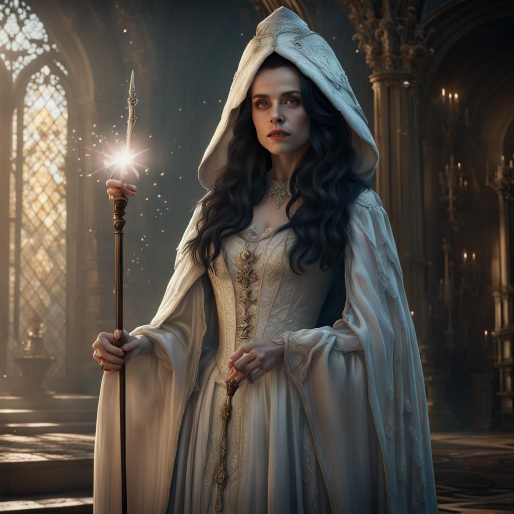 Hooded Fairy Godmother in a Palace