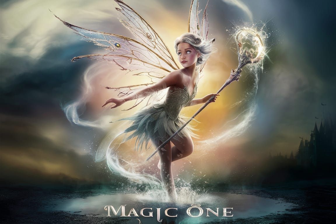Magical Fairy Movie Poster with Mist Elemental