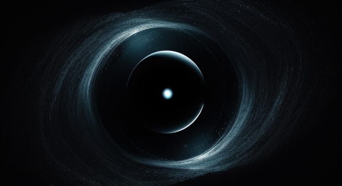 Surreal Black Hole Abyss in Abstract Void