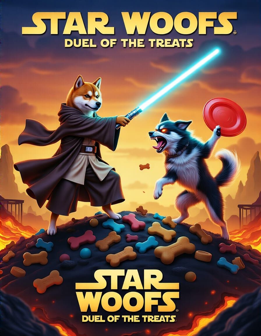 Star Wars Dogs: Duel of the Treats Parody Poster