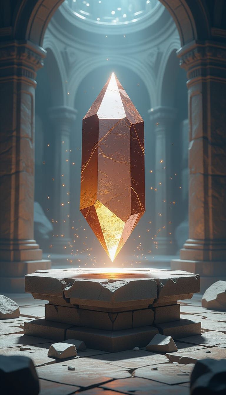 Ethereal Temple Artifact in Surreal Style