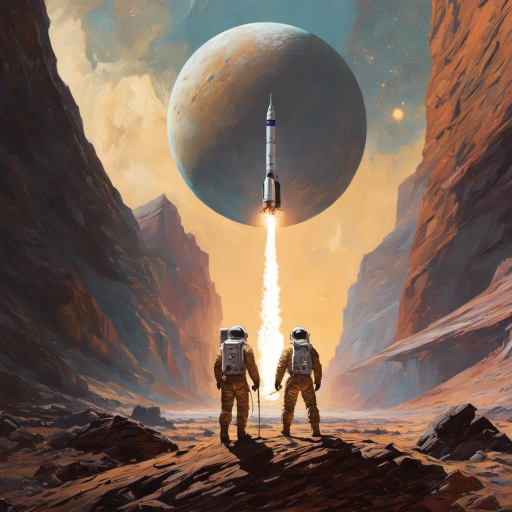 Apollo 11: Golden Age Illustration Style