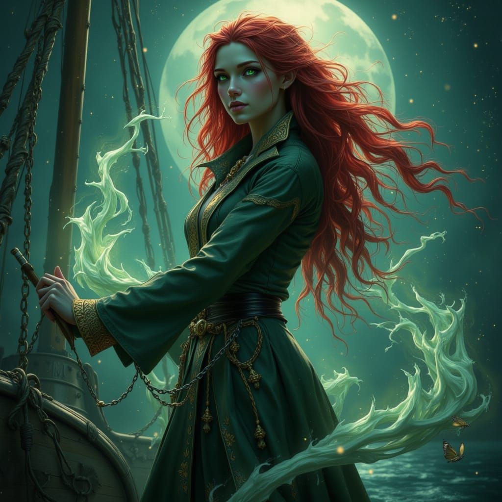 Redheaded Revenant on Ghost Ship, Darkly Romantic Fantasy