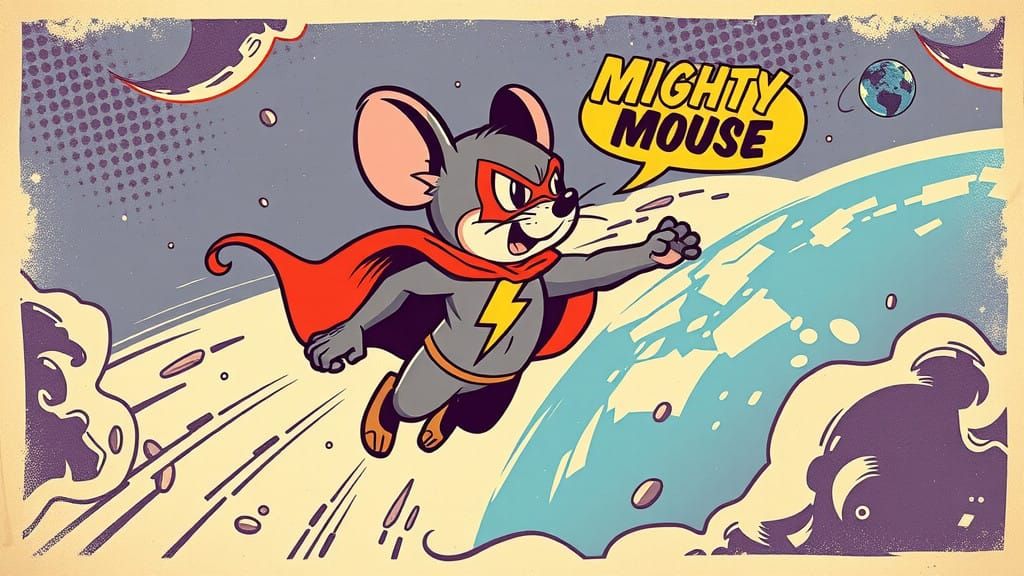 Mighty Mouse Soars Through the Cosmos in Vintage Comic Book ...