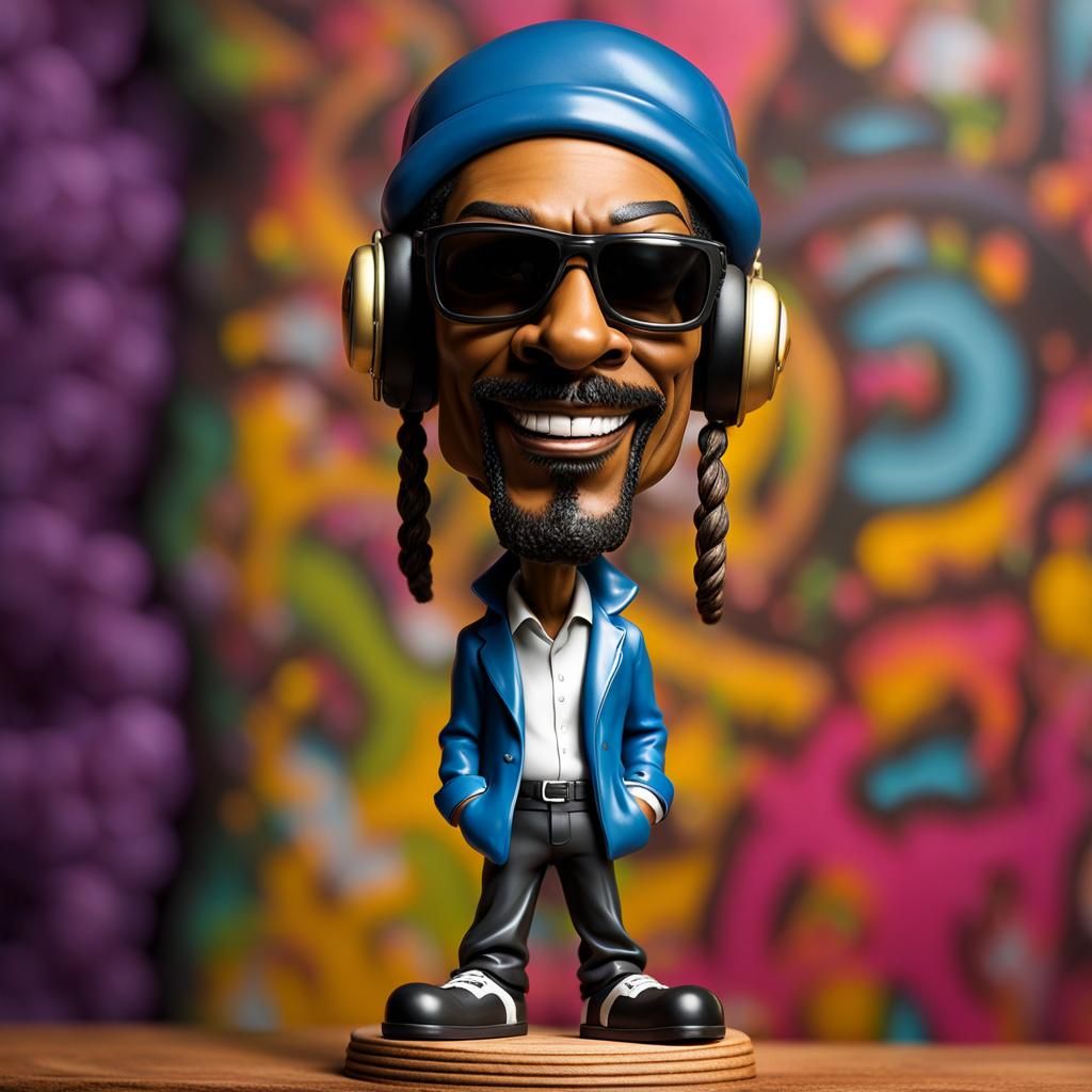Snoop Dogg Bobblehead Figurine in Caricature Style
